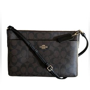 USED ONCE PERFECT AND LIKE BRAND NEW!! COACH EAST/WEST SIGNATURE CROSSBODY BAG